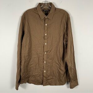 ❤️ Michael Kors Tan Casual Button Down Shirt XL